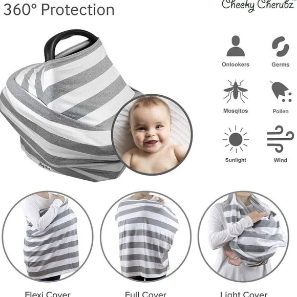 Cheeky Cherubz Multi-Use Nursing Cover and Carseat Cover - Picture 2 of 5